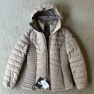 DKNY Packable Puffer Down Jacket, XS, Pearl color - never worn, with tag